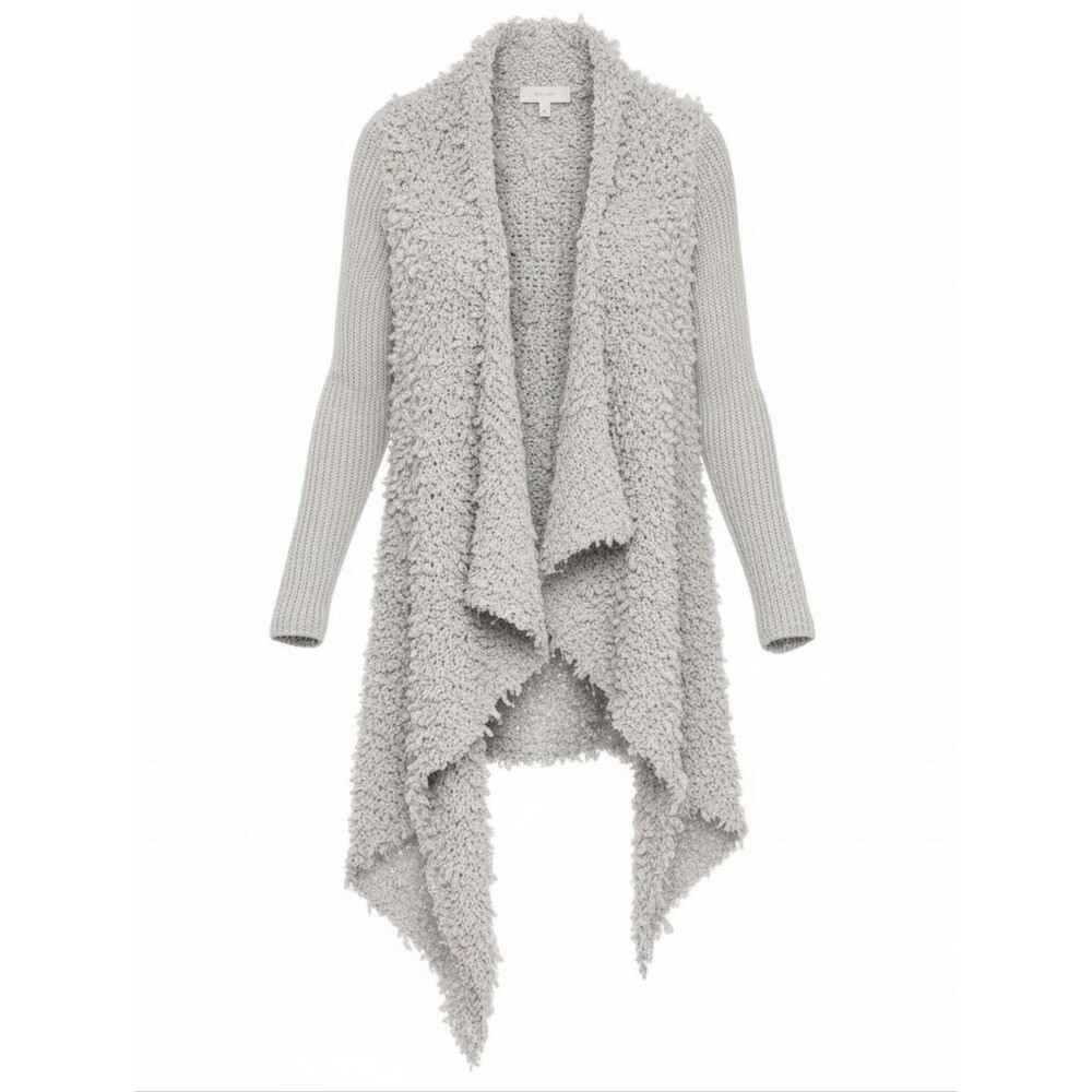 NWT Altar’d State Cardigan Size Large Gray Boho Open Front Knit Drape Cozy Sweat